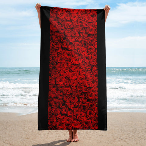 Red Rose Beach Towel