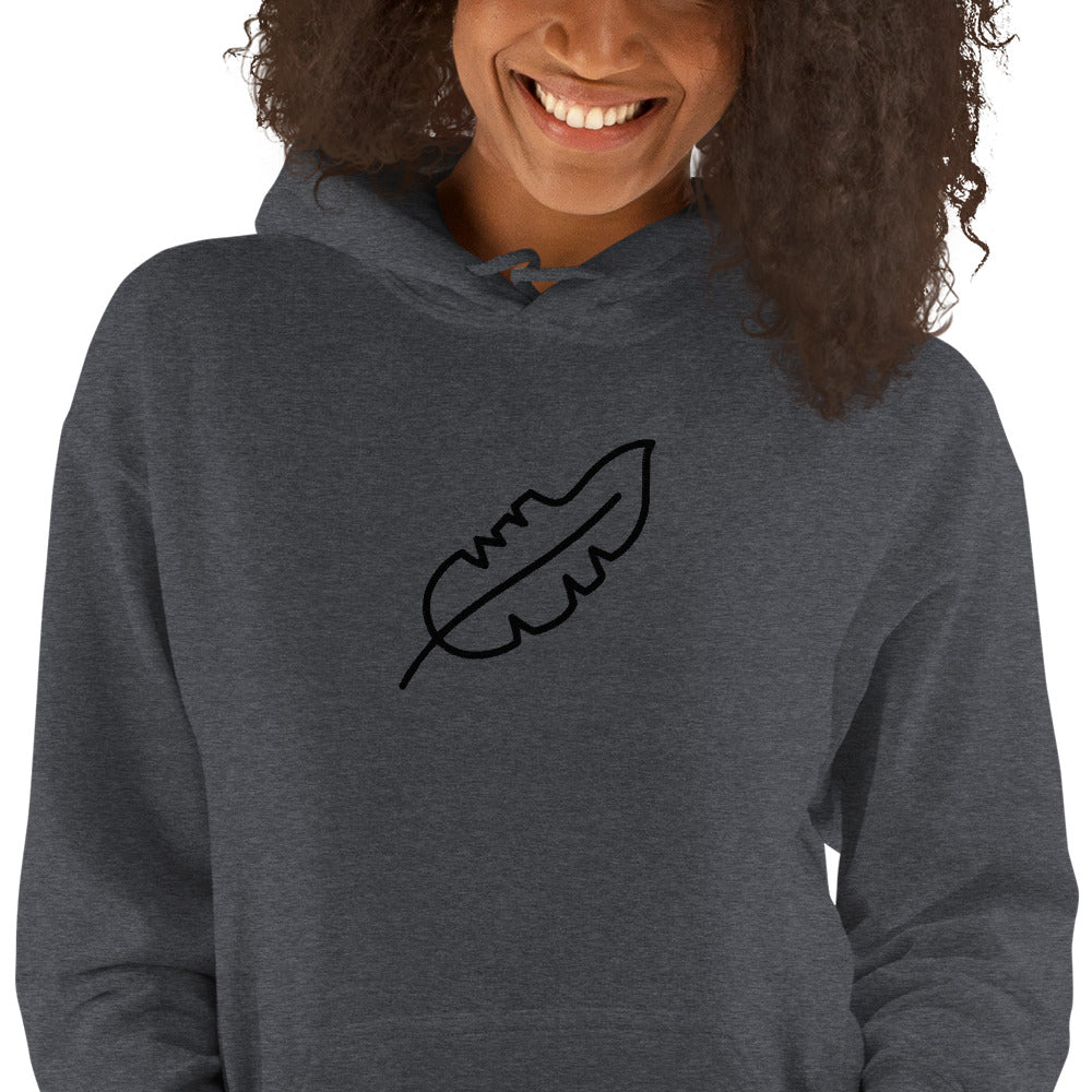 Feather Unisex Hoodie (Black)