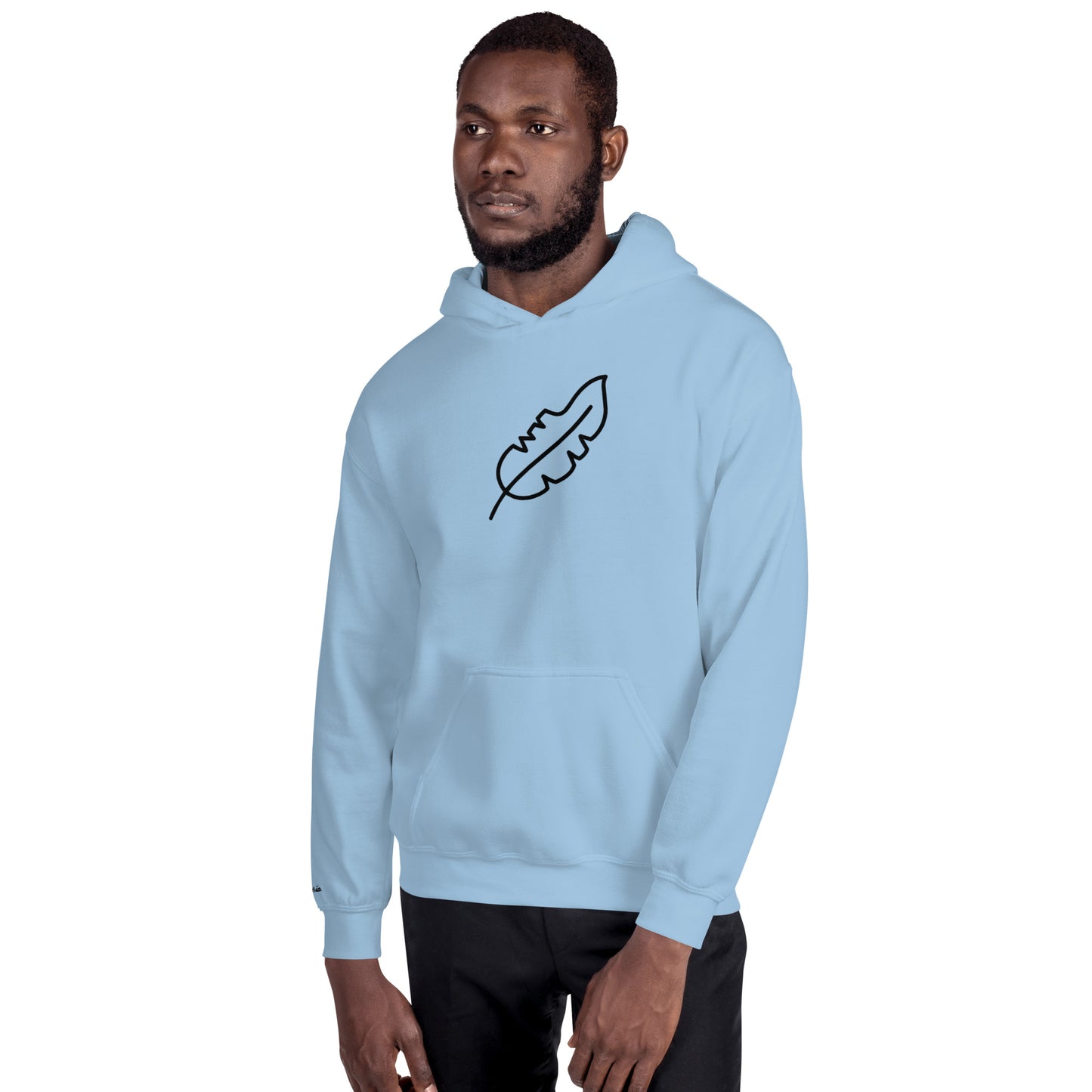 Feather Unisex Hoodie (Black)