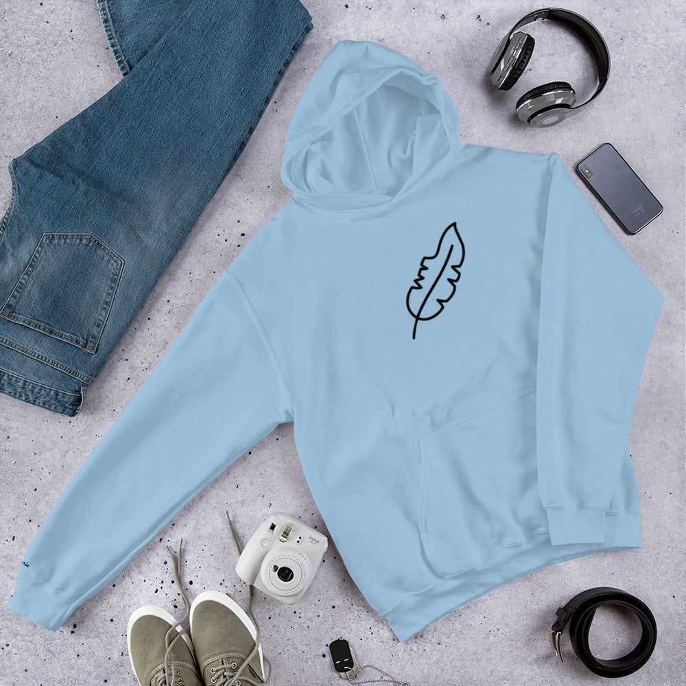Feather Unisex Hoodie (Black)