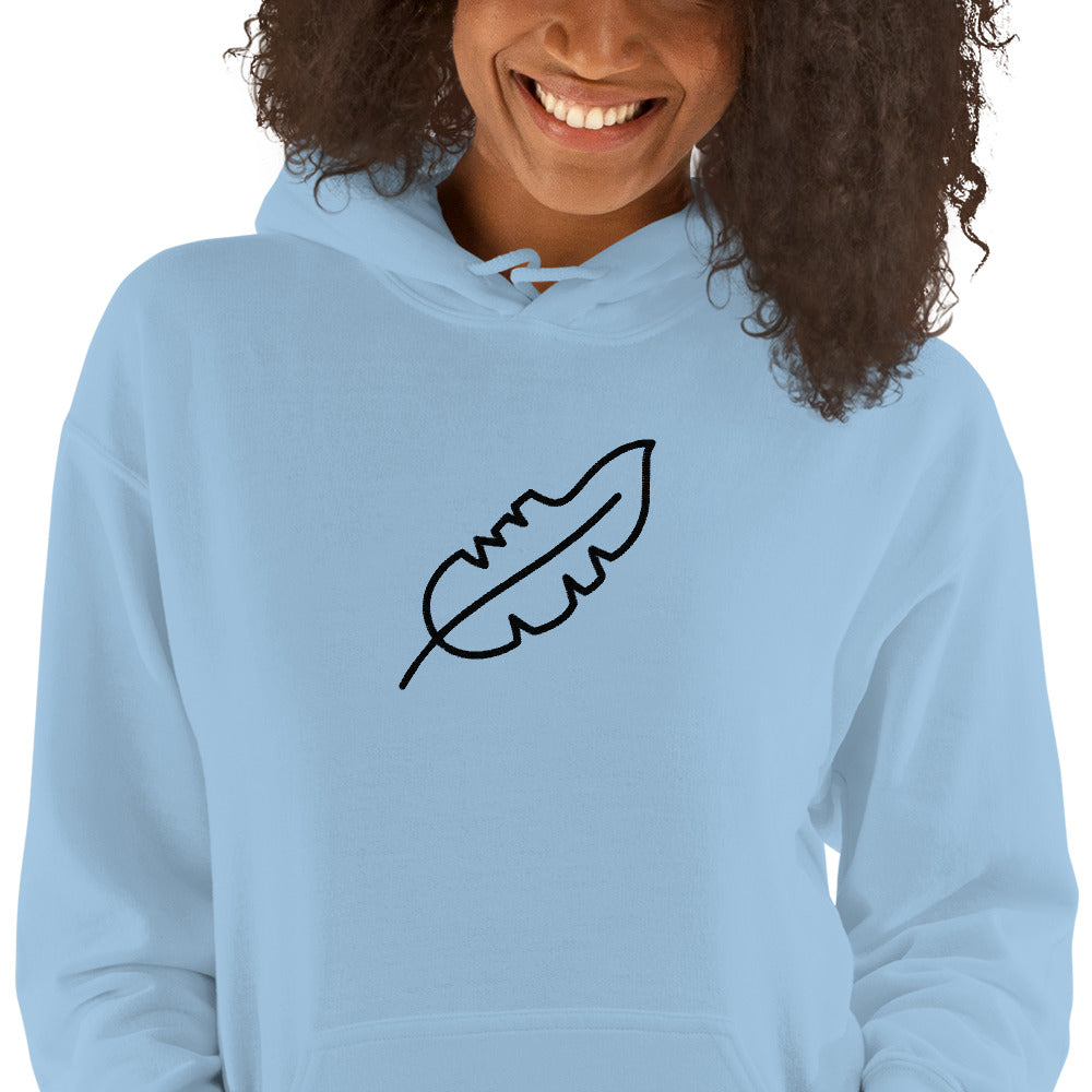 Feather Unisex Hoodie (Black)