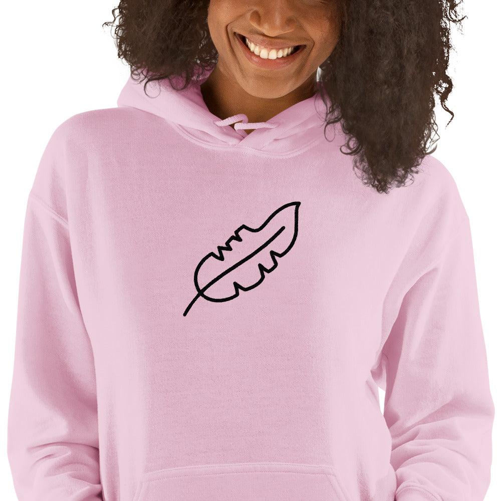 Feather Unisex Hoodie (Black)