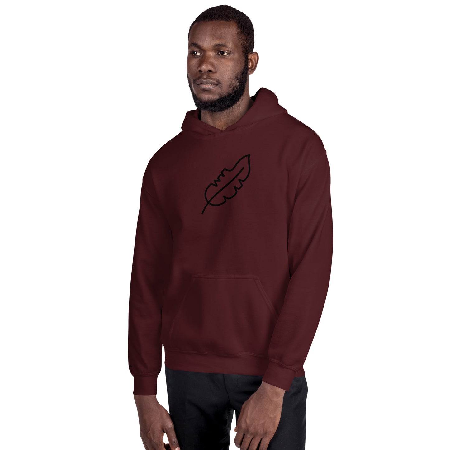 Feather Unisex Hoodie (Black)