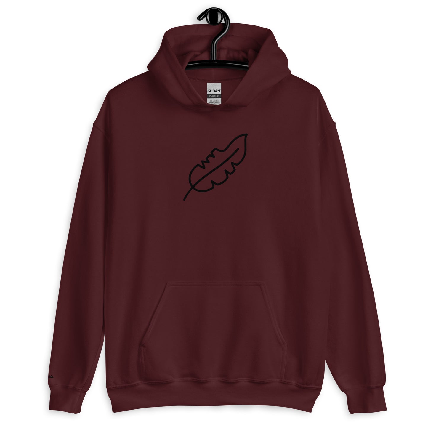 Feather Unisex Hoodie (Black)
