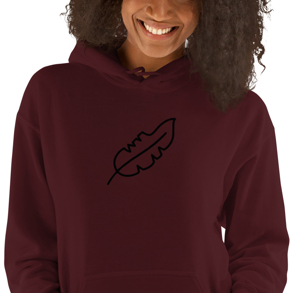 Feather Unisex Hoodie (Black)
