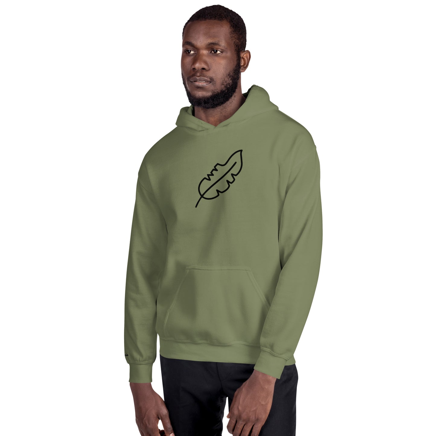 Feather Unisex Hoodie (Black)