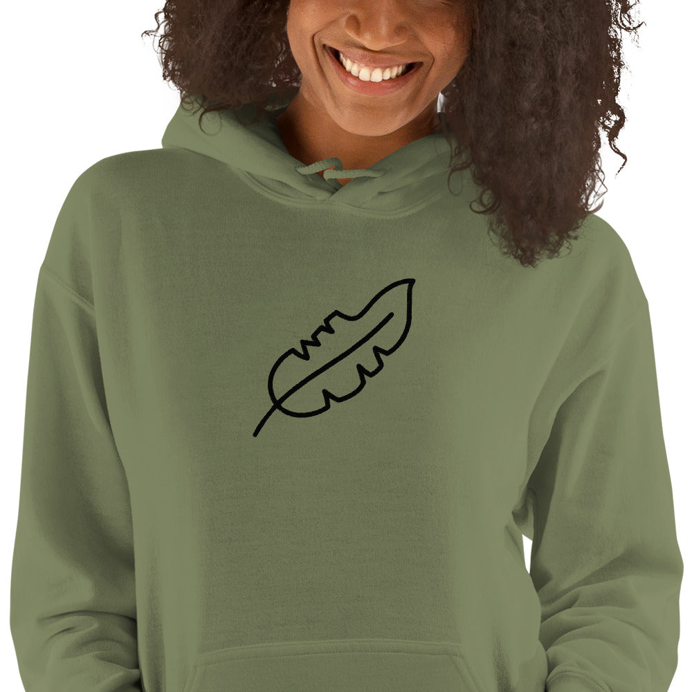 Feather Unisex Hoodie (Black)