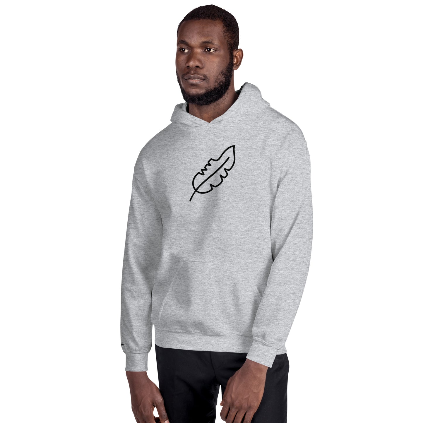 Feather Unisex Hoodie (Black)
