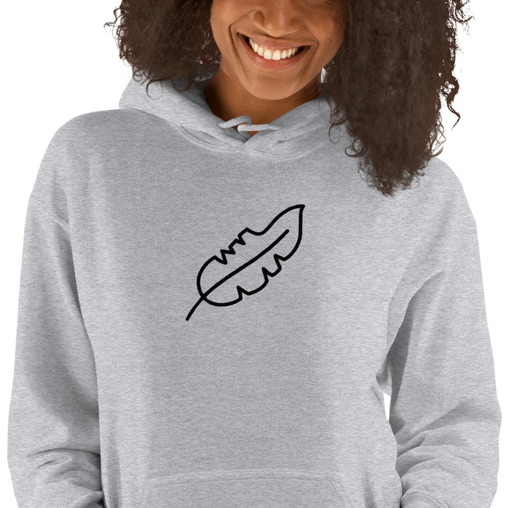 Feather Unisex Hoodie (Black)