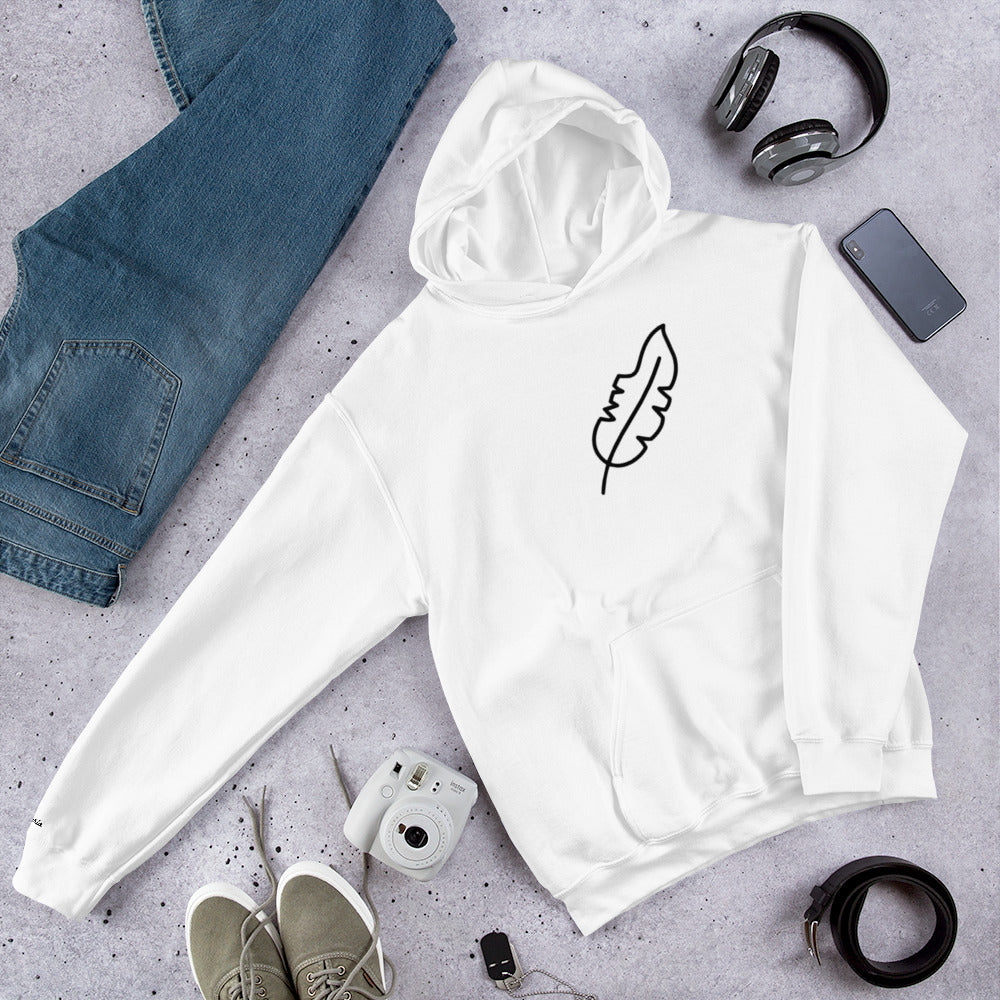 Feather Unisex Hoodie (Black)