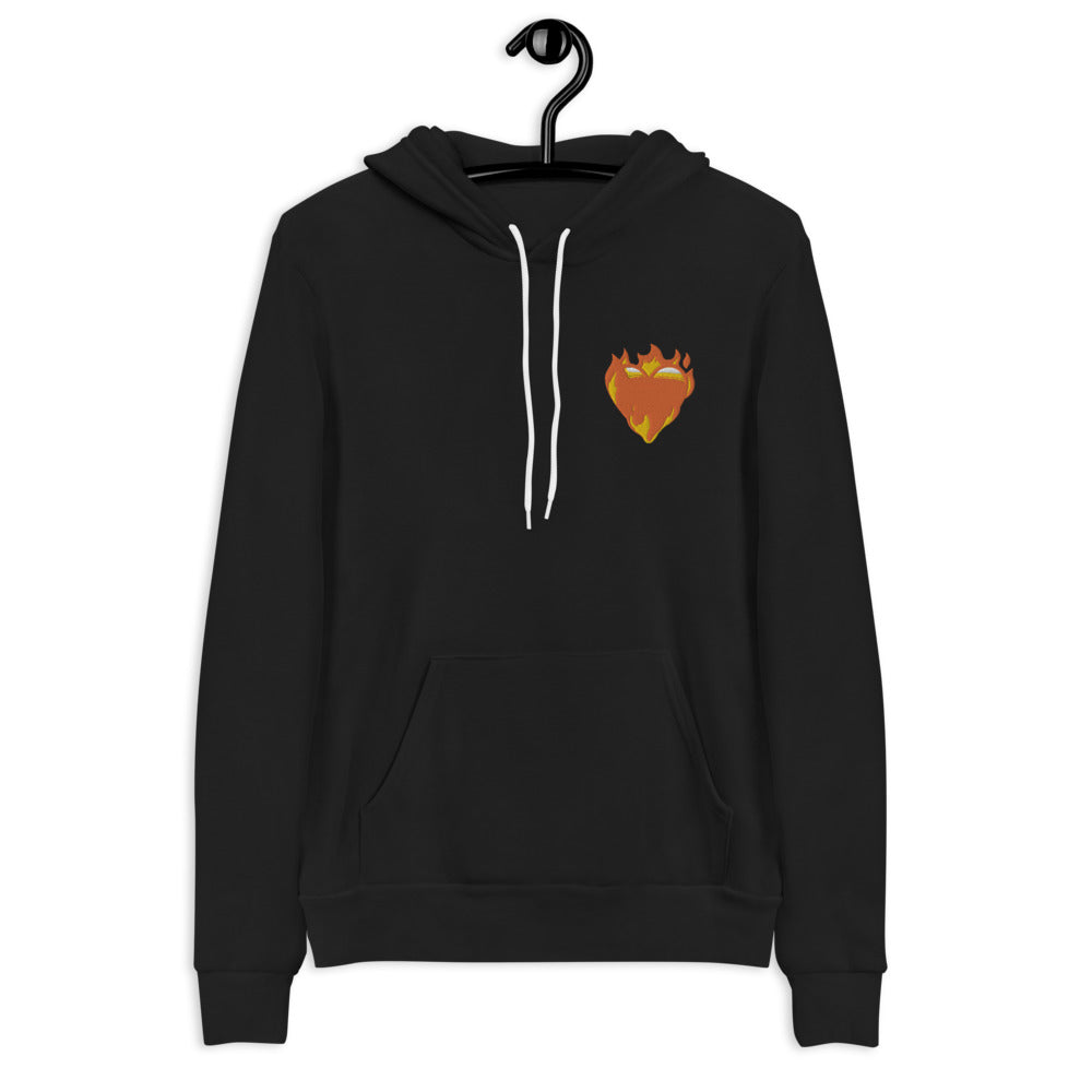 Flaming Heart Unisex hoodie