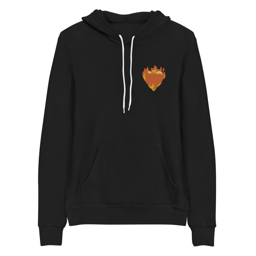 Flaming Heart Unisex hoodie