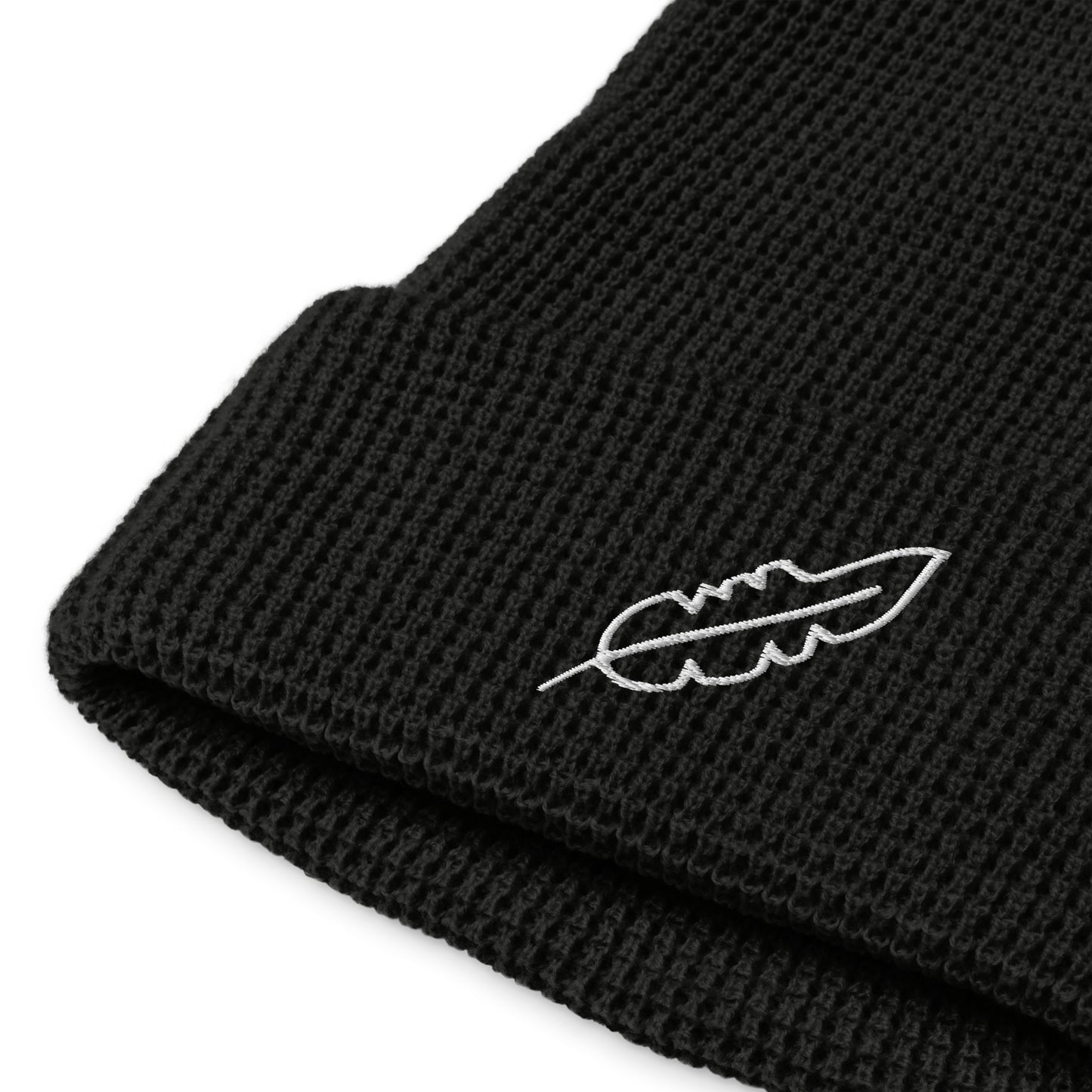 Feather Waffle beanie (White)