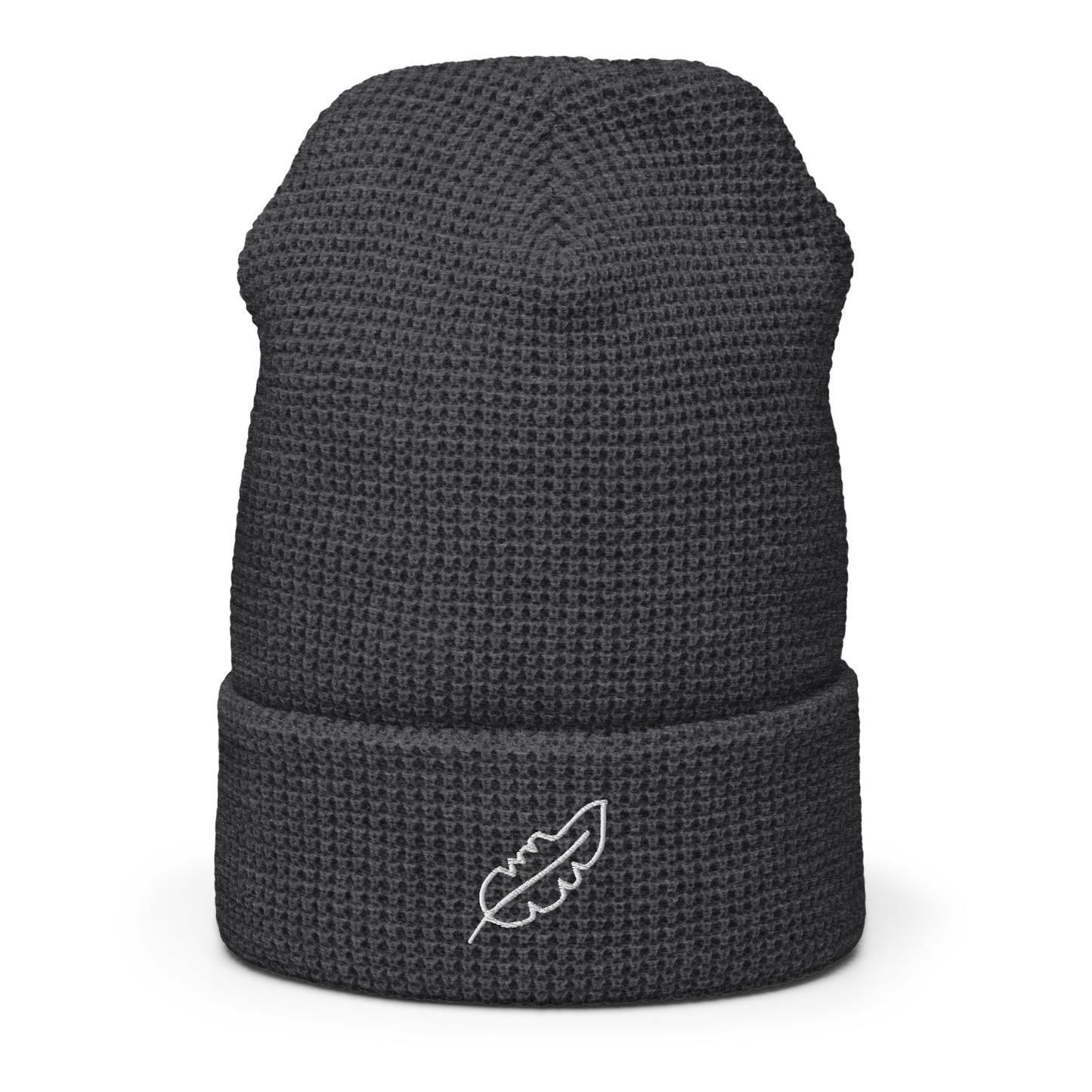 Feather Waffle beanie (White)