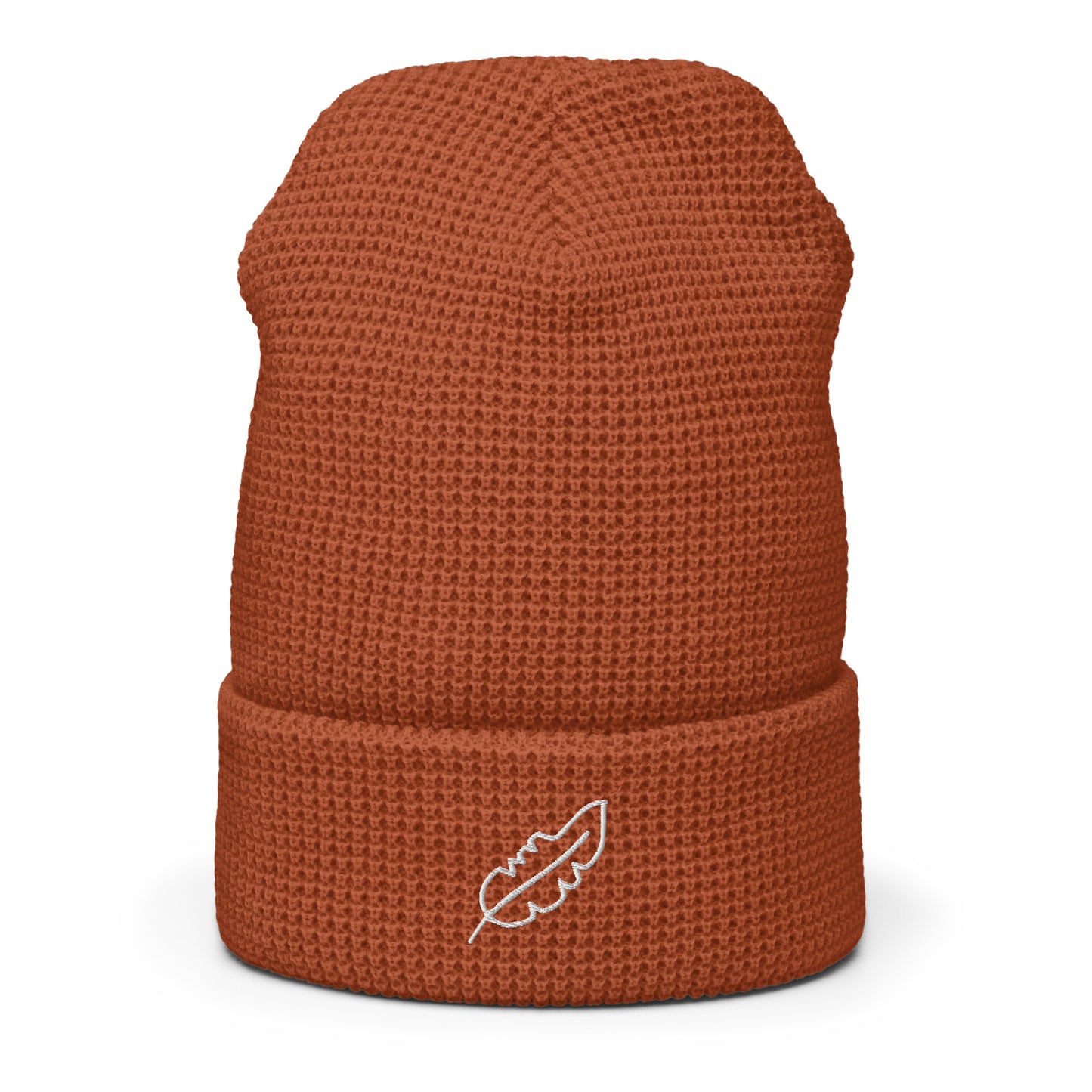 Feather Waffle beanie (White)
