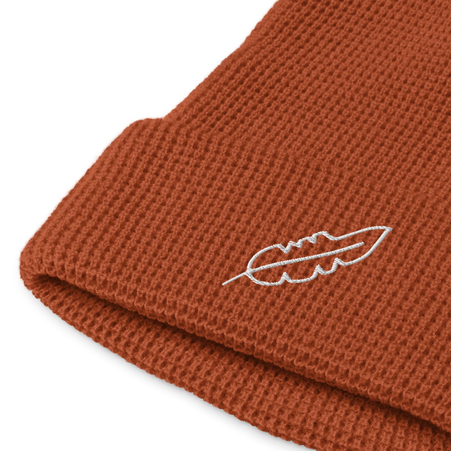 Feather Waffle beanie (White)