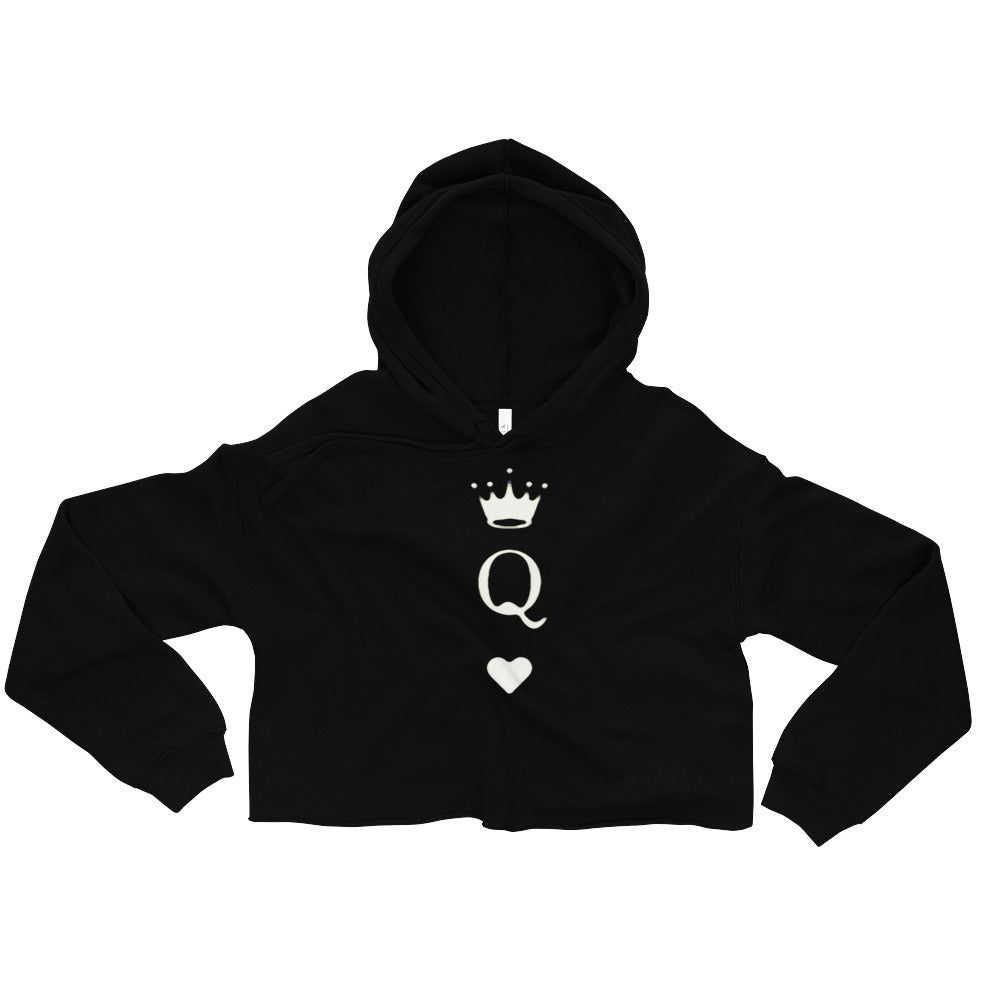 Queen of hearts Crop Hoodie