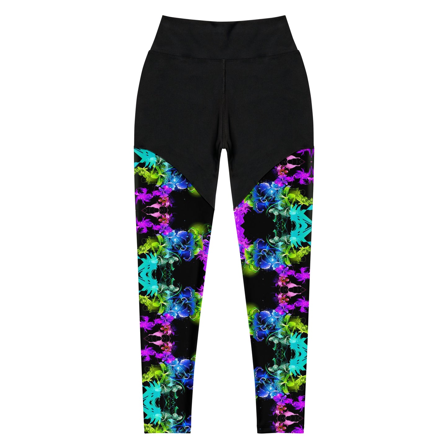 Neon Floral Sports Leggings