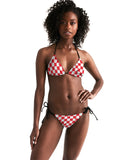 checkered Women's Triangle String Bikini