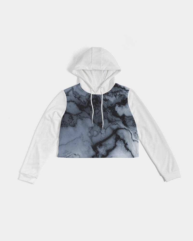 Marble Women's Cropped Hoodie