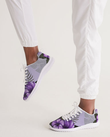 Purple Flower Women's Athletic Shoe