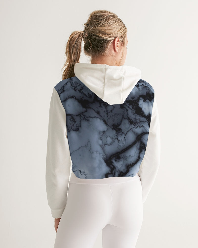 Marble Women's Cropped Hoodie