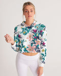 Warm Floral Women's Cropped Hoodie