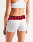 Candy Apple Red Women's Mid-Rise Yoga Shorts