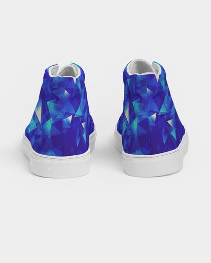 Crystal Blue Women's Hightop Canvas Shoe