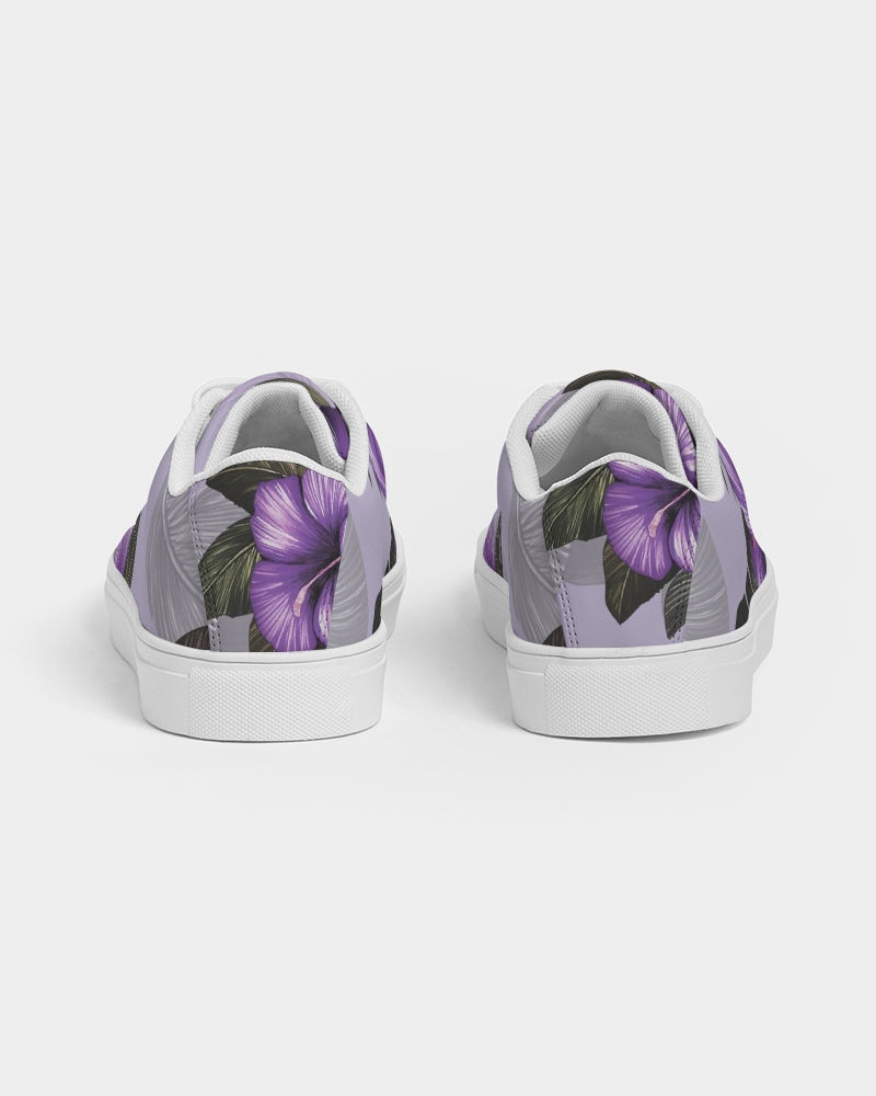 Purple Flower Women's Faux-Leather Sneaker