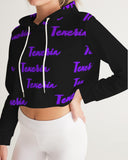 Texeria Monogram purple Women's Cropped Hoodie