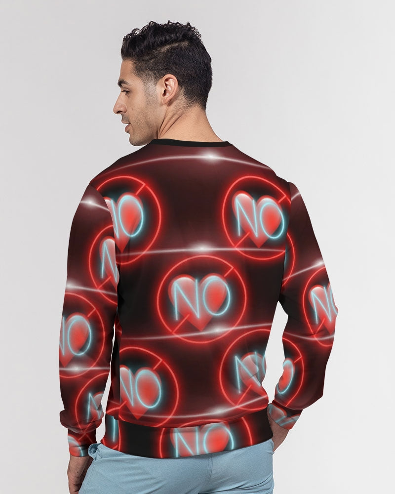 No love 3 Men's Classic French Terry Crewneck Pullover