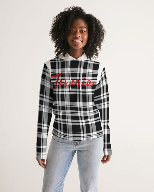 Black & White Plaid Women's Hoodie
