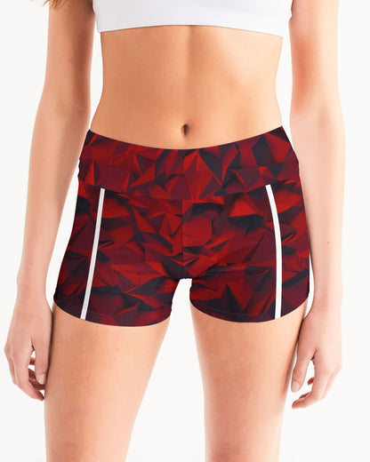 Valcano Women's Mid-Rise Yoga Shorts