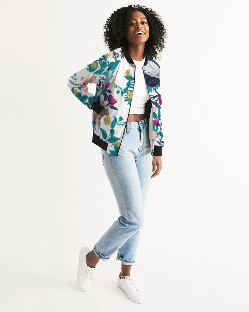 Warm Floral Women's Bomber Jacket