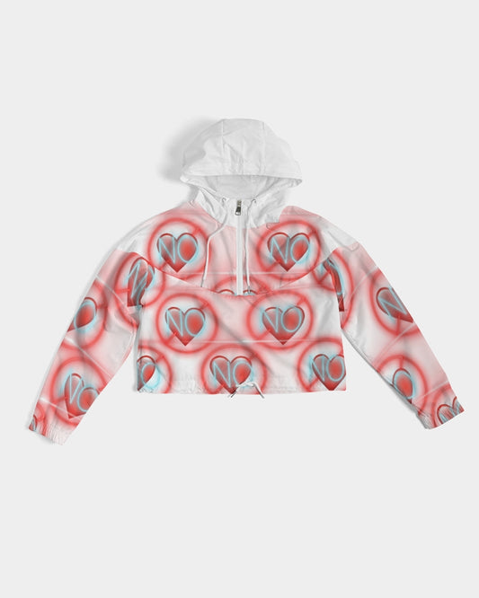 No love 2 Women's Cropped Windbreaker