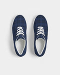 Blue Plaid Men's Lace Up Canvas Shoe