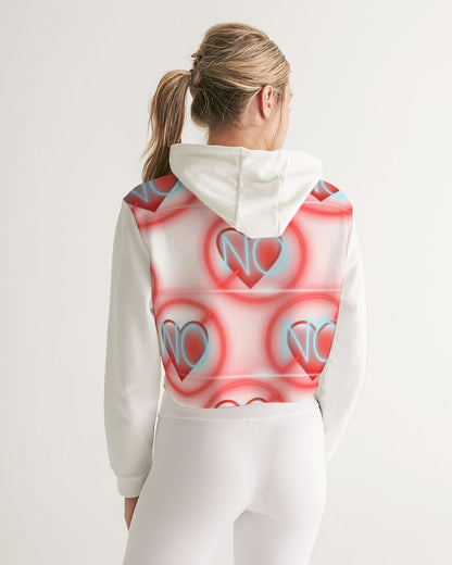 No love 2 Women's Cropped Hoodie