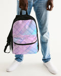 Pastel diamonds Small Canvas Backpack