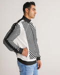 Optical illusion Men's Stripe-Sleeve Track Jacket