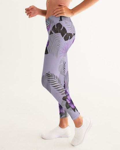 Purple Flower Women's Yoga Pants