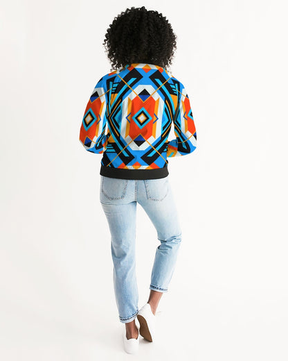 Aztec blue Women's Bomber Jacket