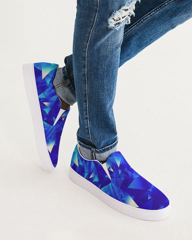 Crystal Blue Men's Slip-On Canvas Shoe