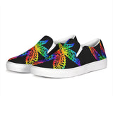 Neon rainbow eaf Slip-On Canvas Shoe