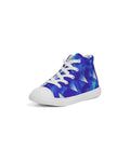 Crystal Blue Kids Hightop Canvas Shoe