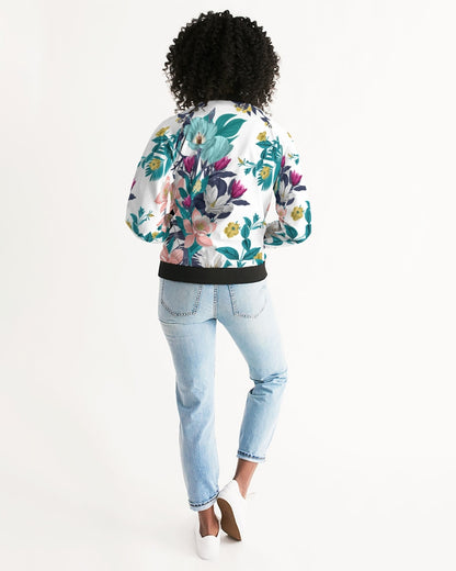 Warm Floral Women's Bomber Jacket