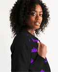 Texeria Monogram purple Women's Bomber Jacket
