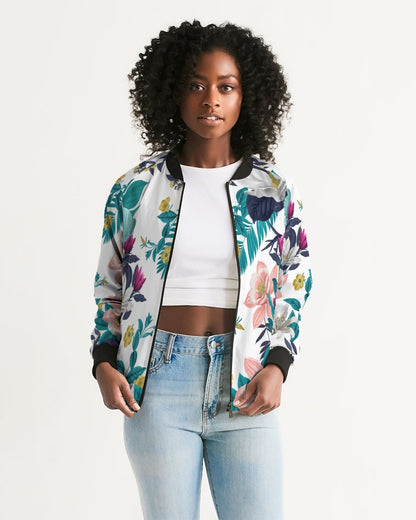 Warm Floral Women's Bomber Jacket