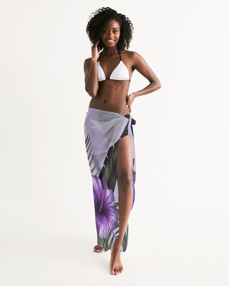 Purple Flower Swim Cover Up