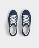 Blue Plaid Men's Faux-Leather Sneaker